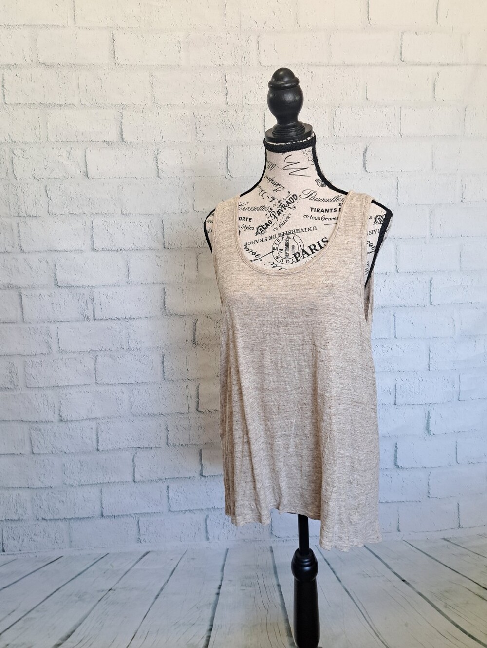 FRESH. Athleta Linen Tank Top In Beige Or Navy